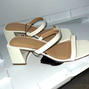 White Block Sandals